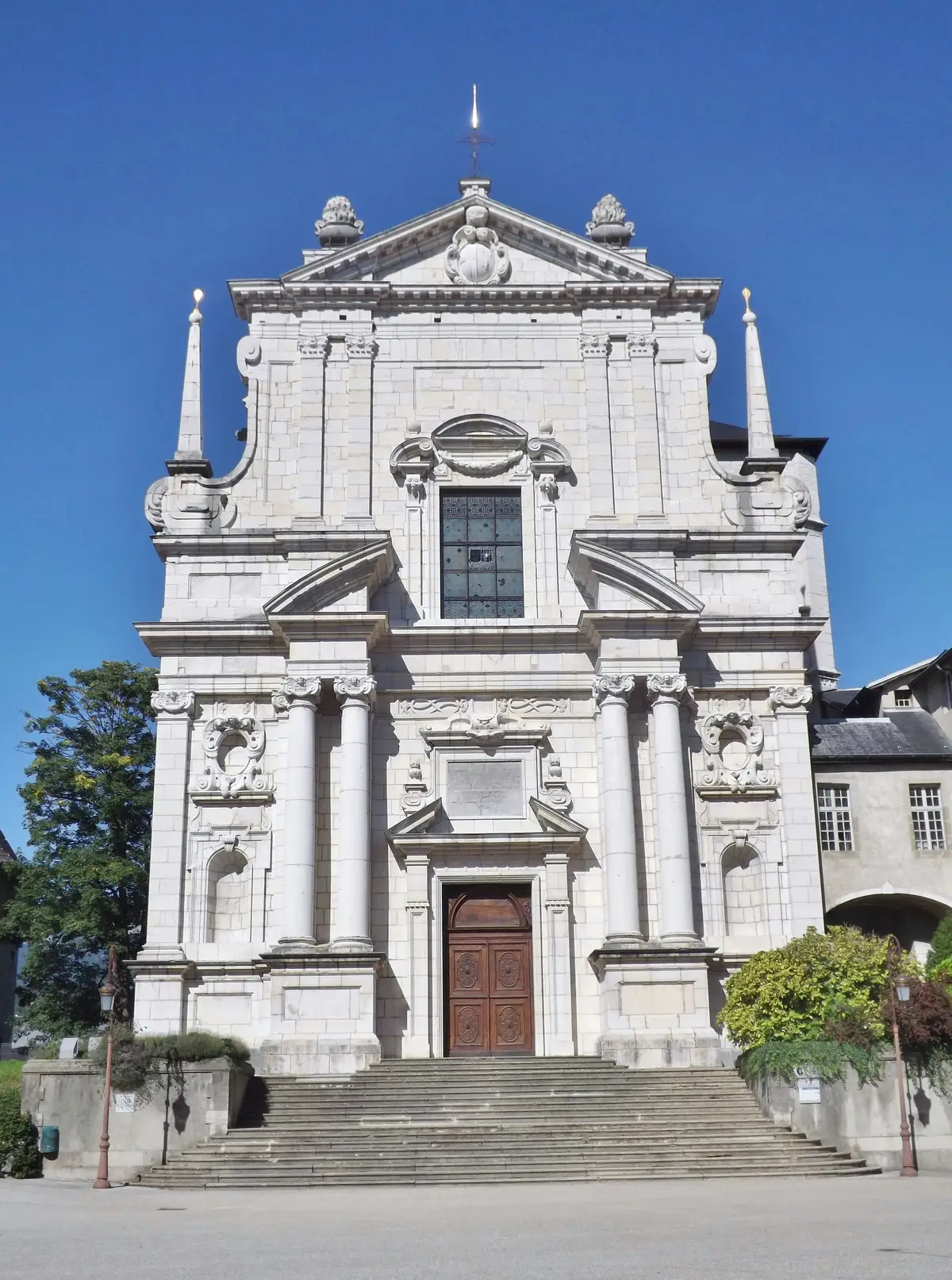 The Sainte-Chapelle of the castle at Chambéry, a Gothic chapel with a tall facade.