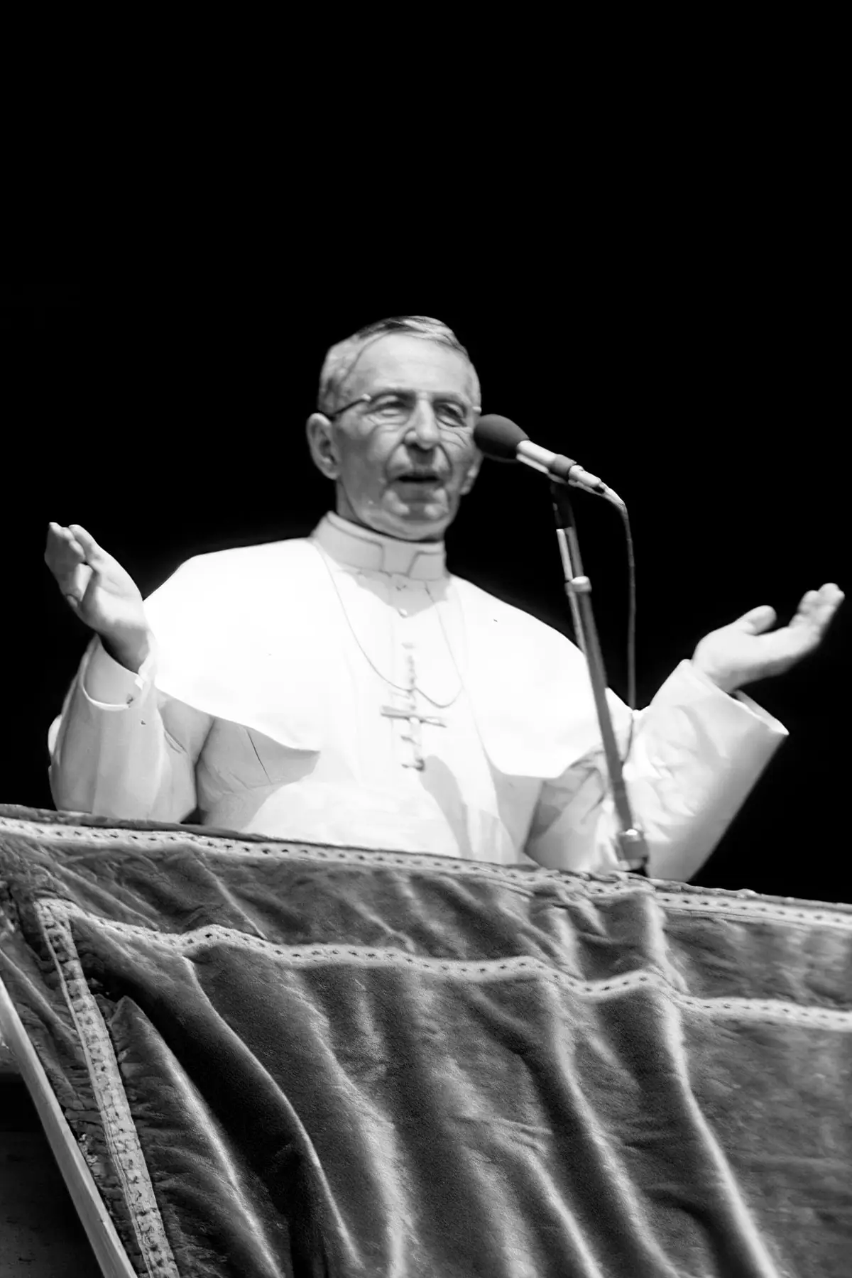 Pope John Paul I at a window of the Apostolic Palace, 1978.